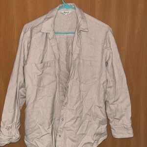 Madewell Women’s Light Tan Flannel Shirt